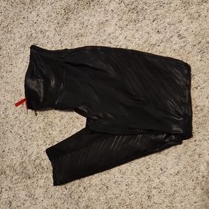 Women's Spanx Black Moto Leggings Large